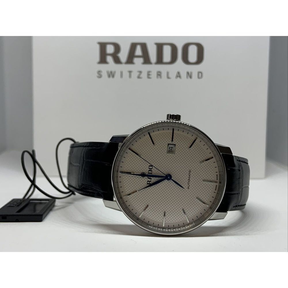 Rado Coupole 763.3876.4 Men's Black Leather Analog Dial Quartz Wrist Watch WAT22 - Picture 7 of 12